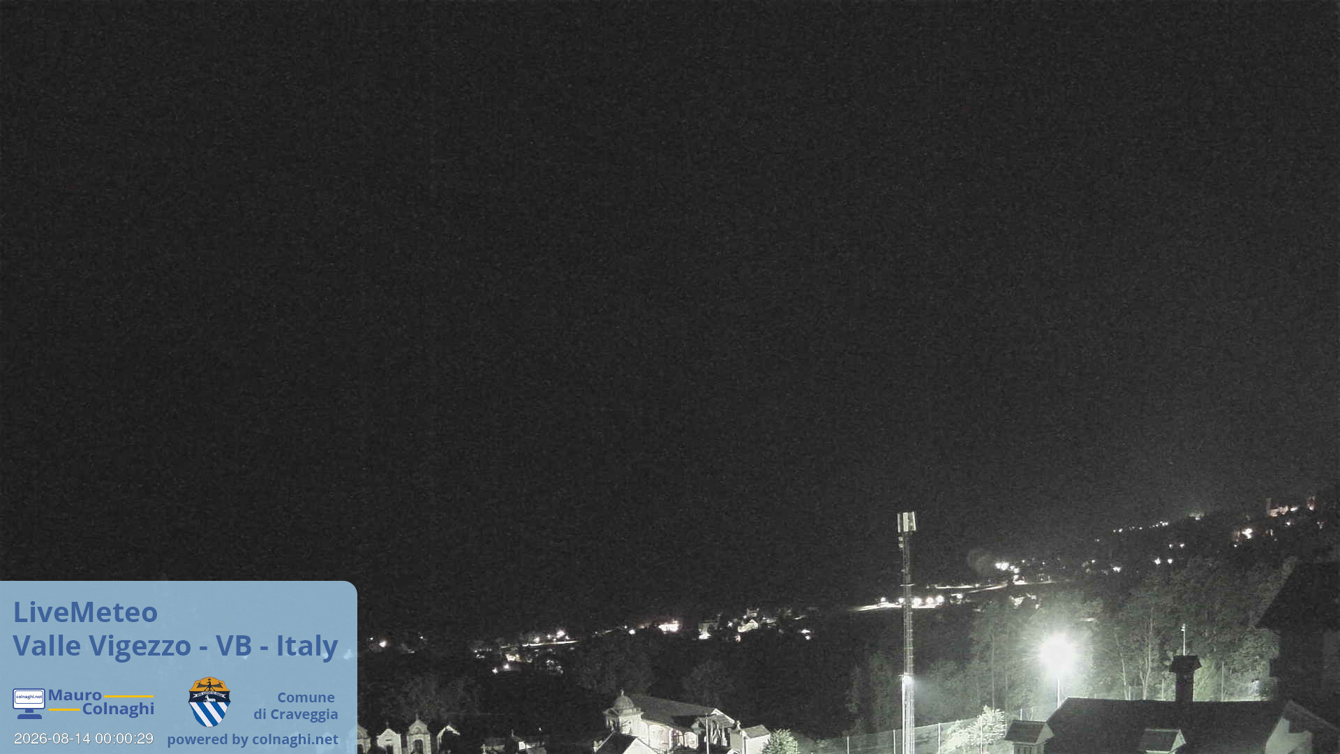 time-lapse frame, Valle Vigezzo webcam