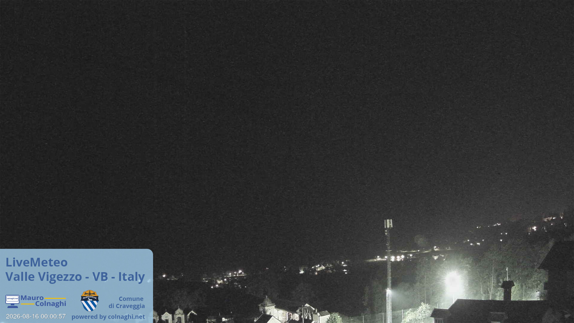 time-lapse frame, Valle Vigezzo webcam