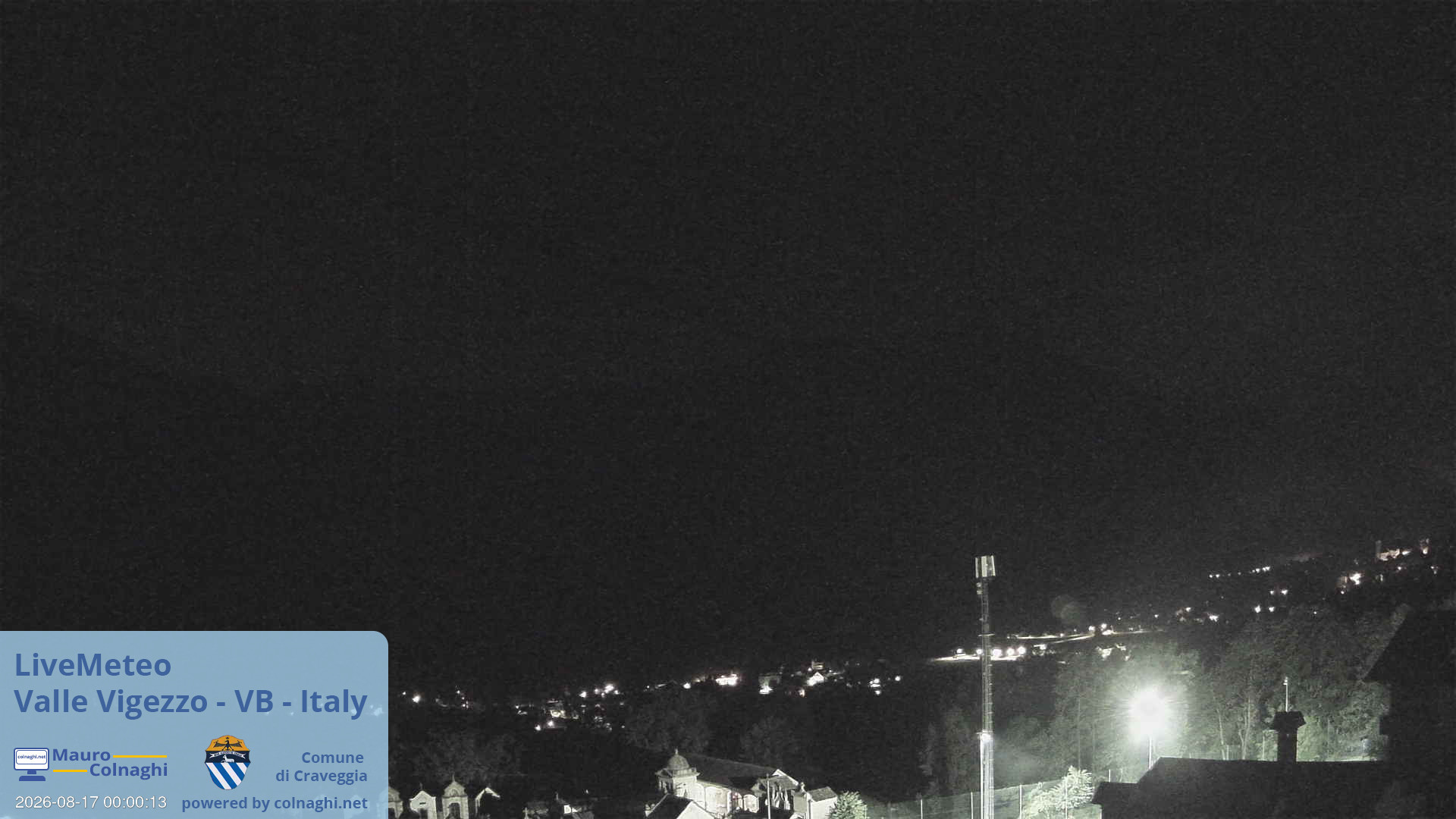 time-lapse frame, Valle Vigezzo webcam