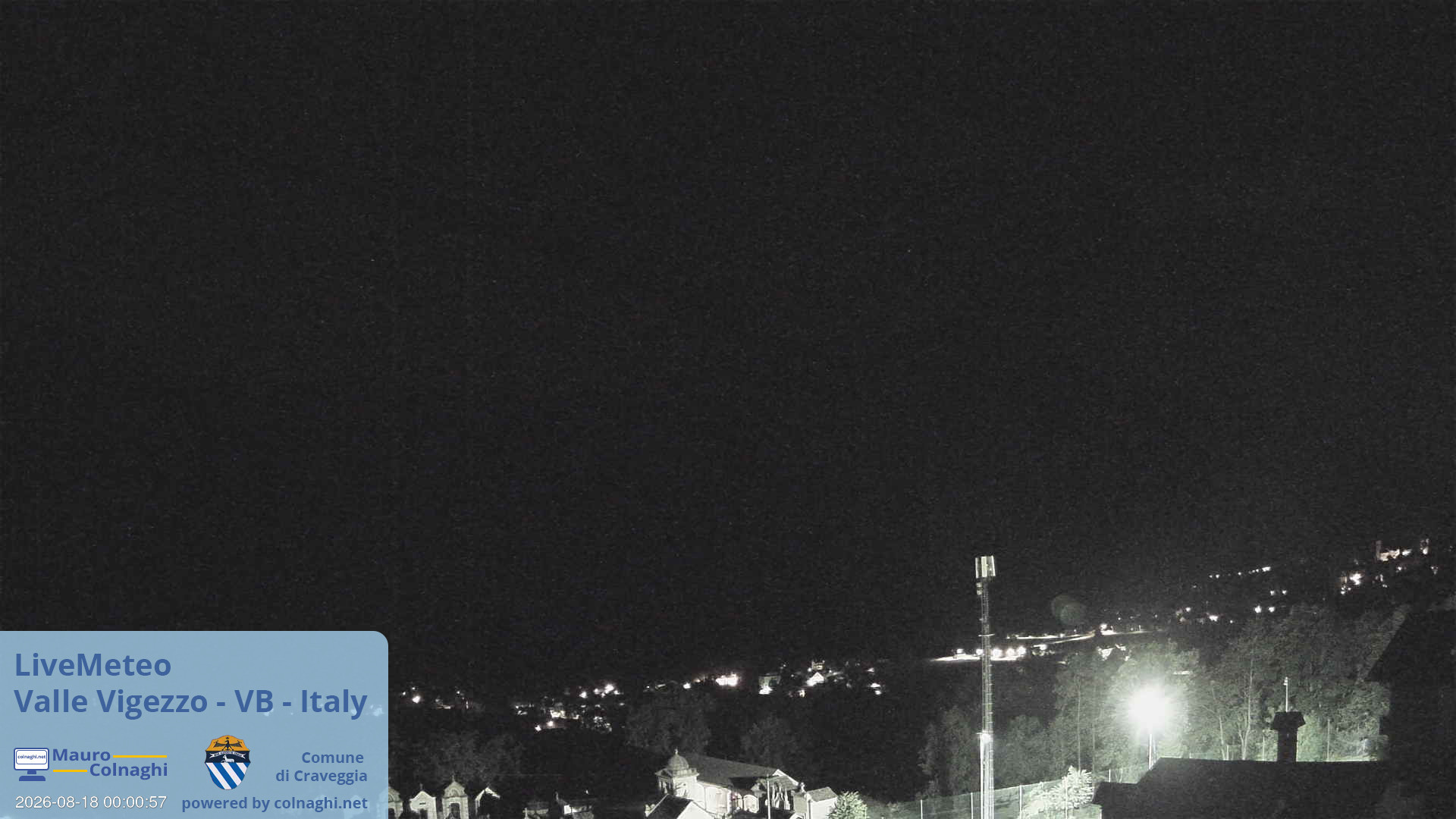 time-lapse frame, Valle Vigezzo webcam
