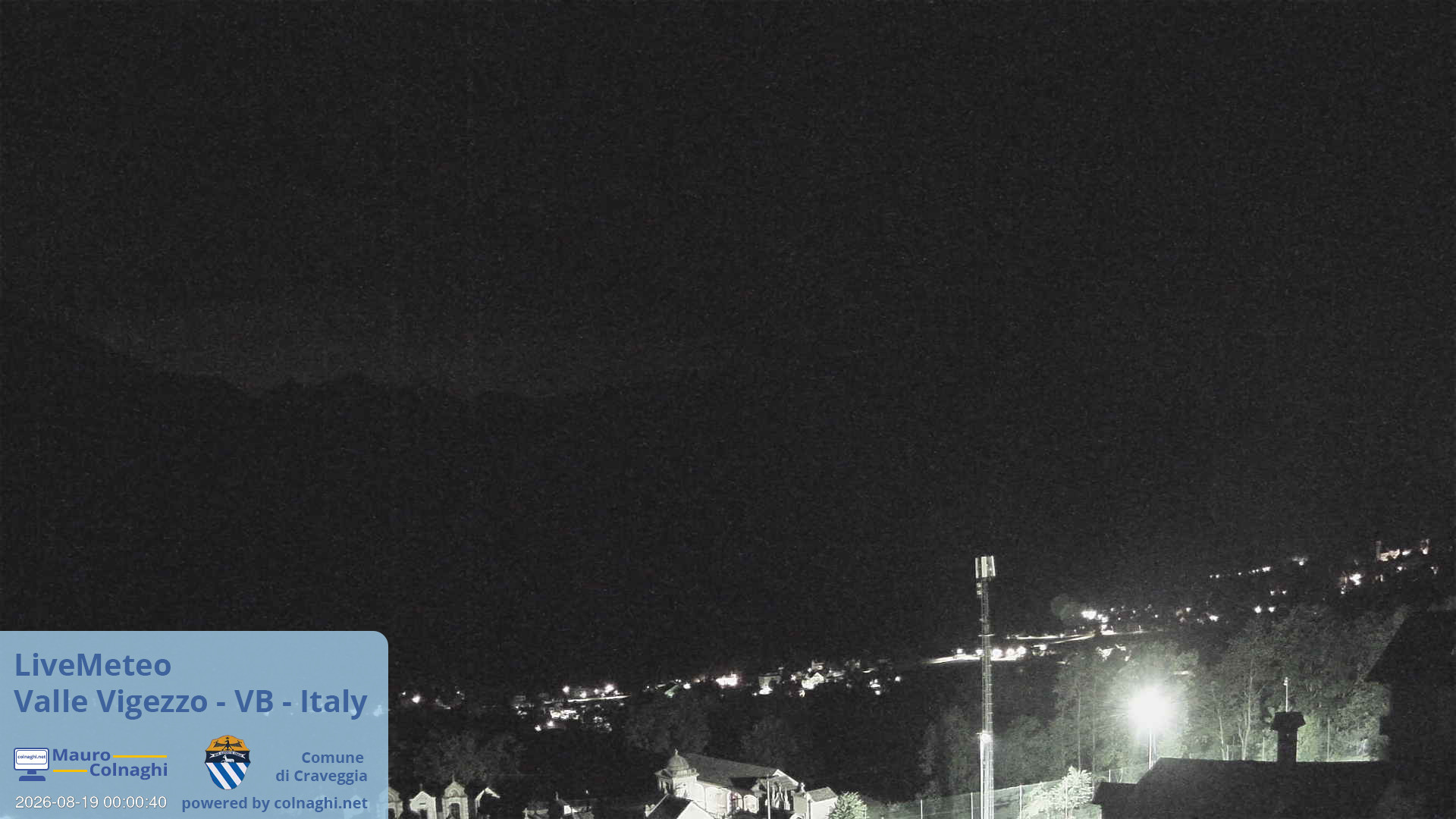 time-lapse frame, Valle Vigezzo webcam