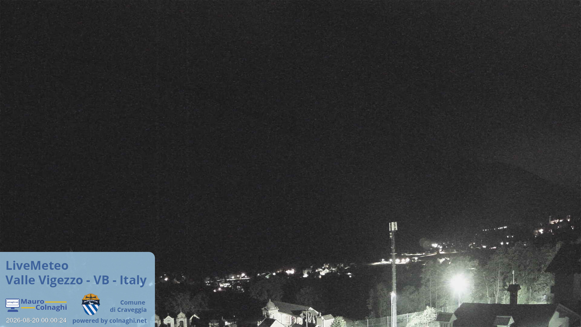 time-lapse frame, Valle Vigezzo webcam