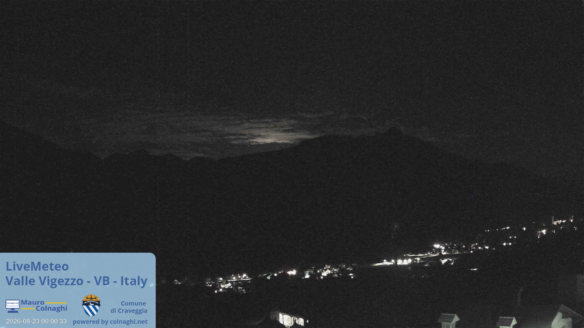 time-lapse frame, Valle Vigezzo webcam