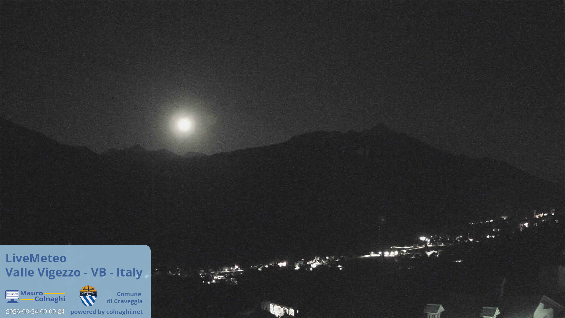time-lapse frame, Valle Vigezzo webcam