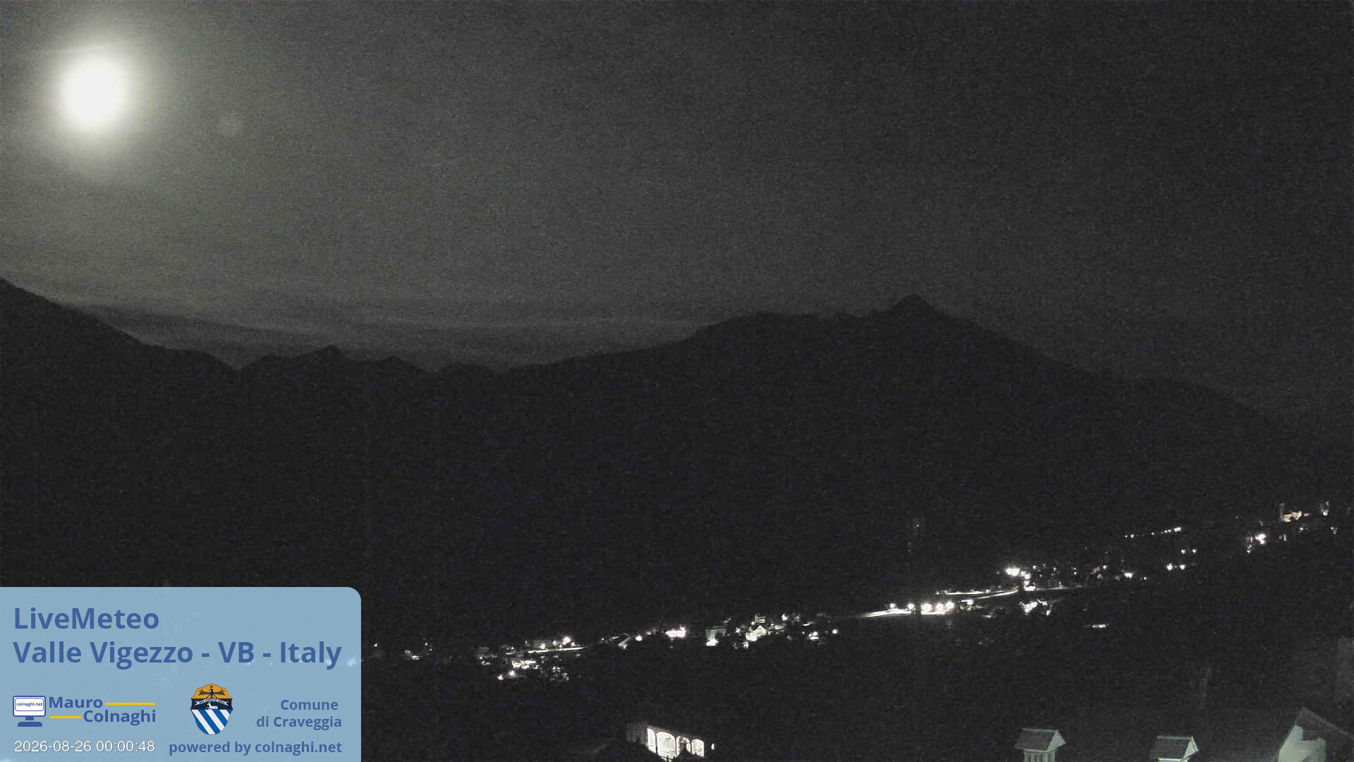 time-lapse frame, Valle Vigezzo webcam