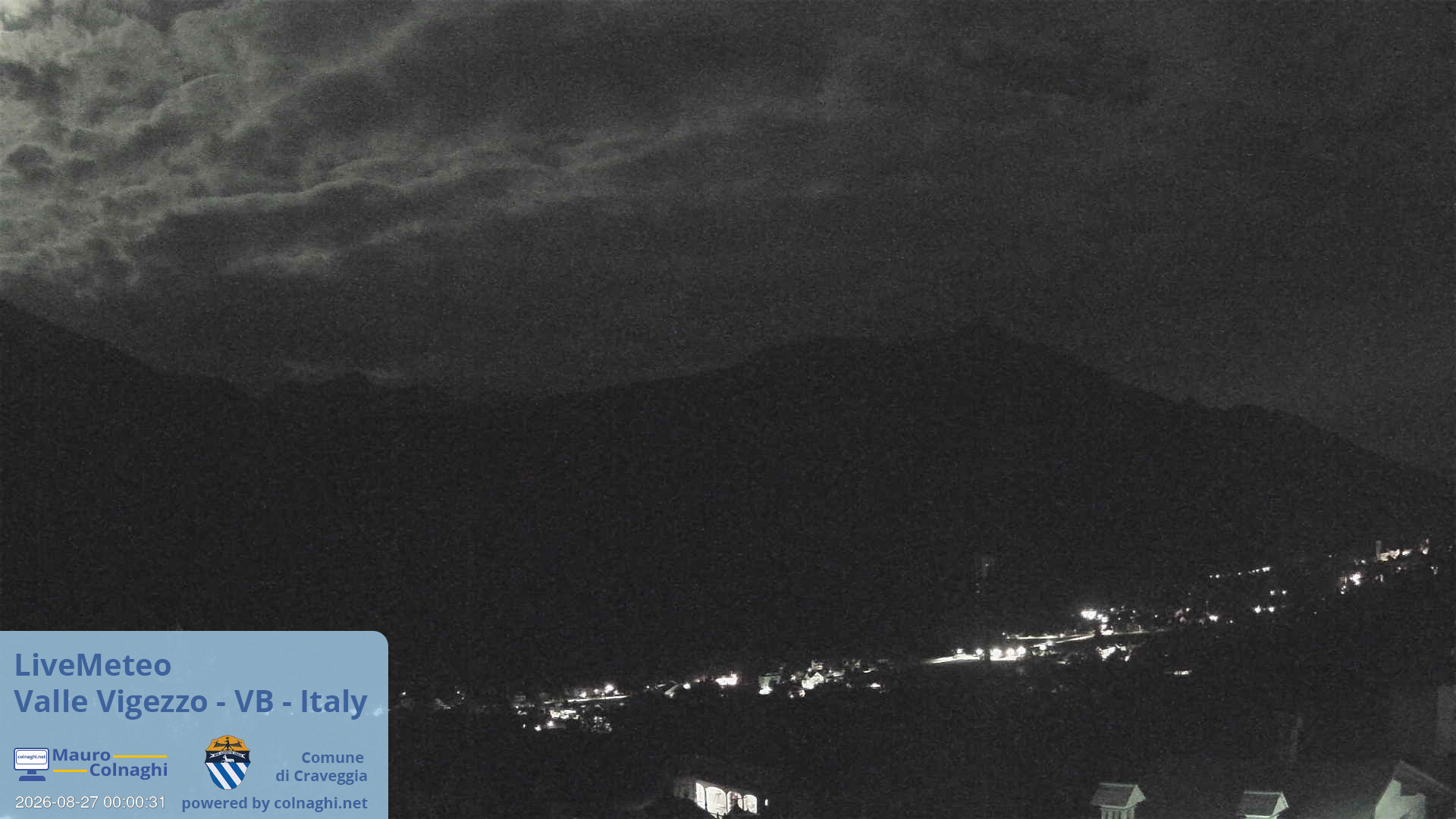 time-lapse frame, Valle Vigezzo webcam