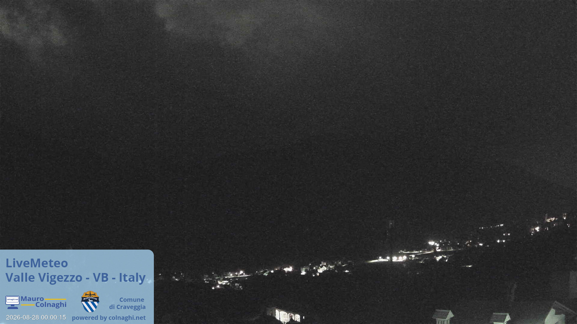 time-lapse frame, Valle Vigezzo webcam