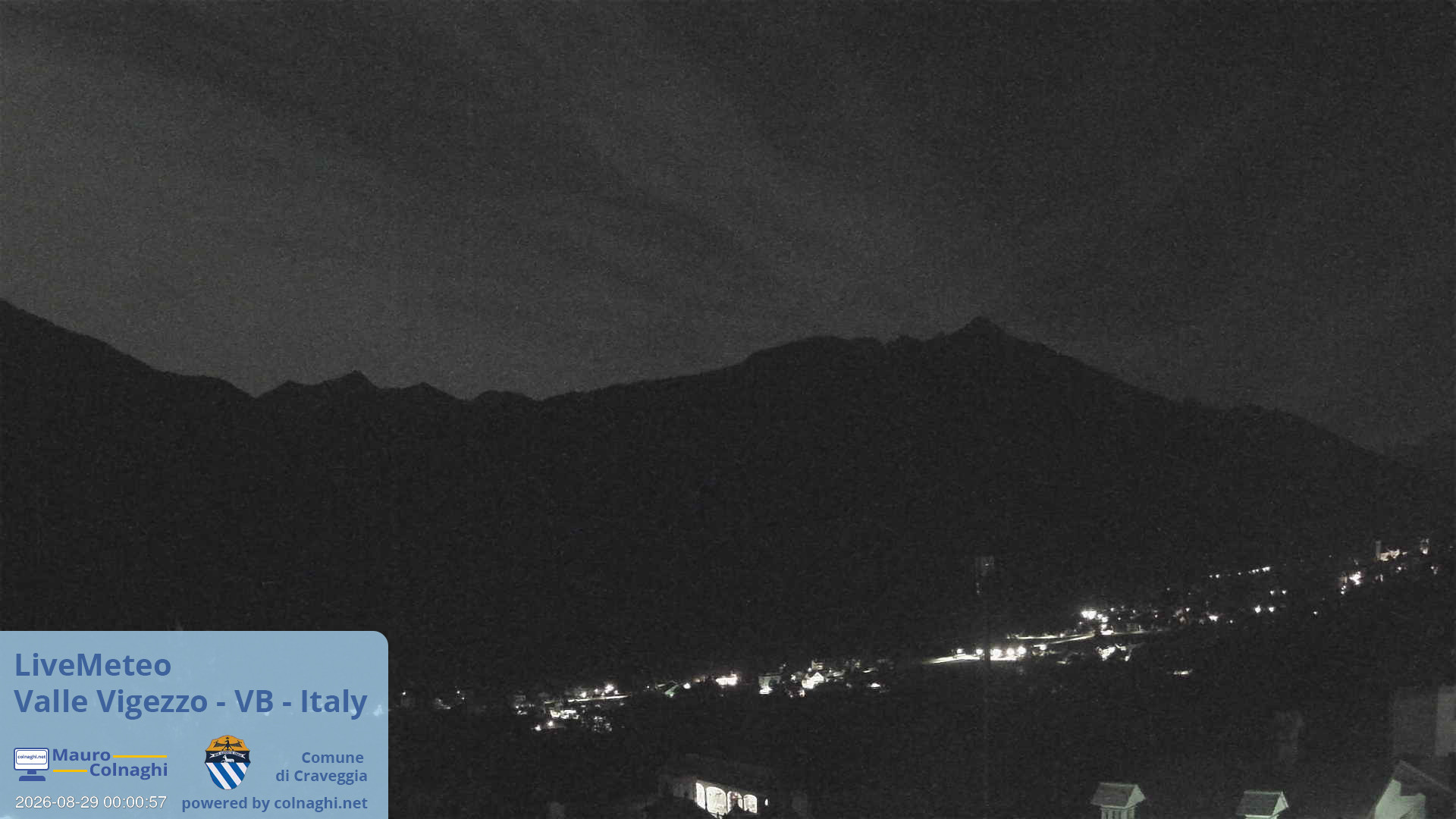 time-lapse frame, Valle Vigezzo webcam