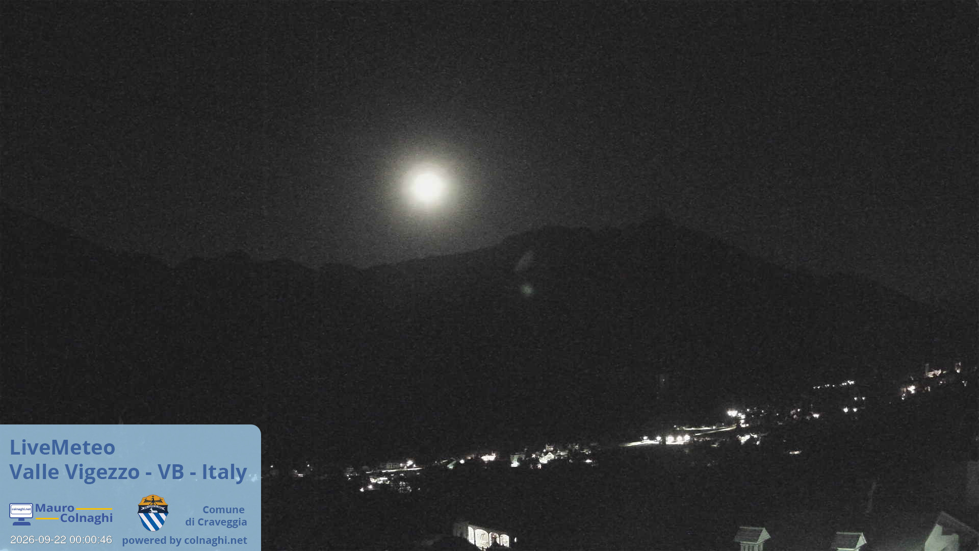 time-lapse frame, Valle Vigezzo webcam