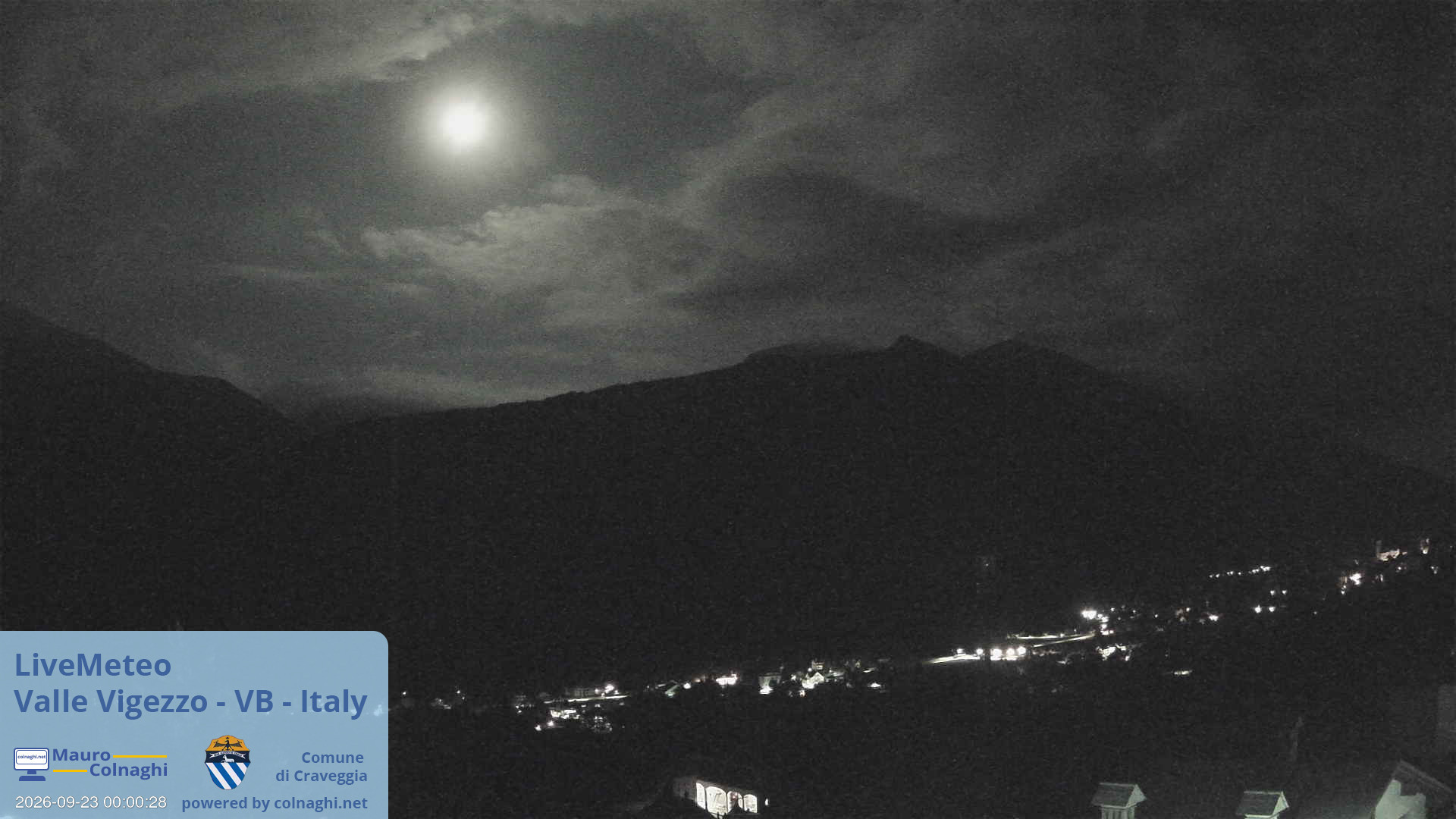 time-lapse frame, Valle Vigezzo webcam