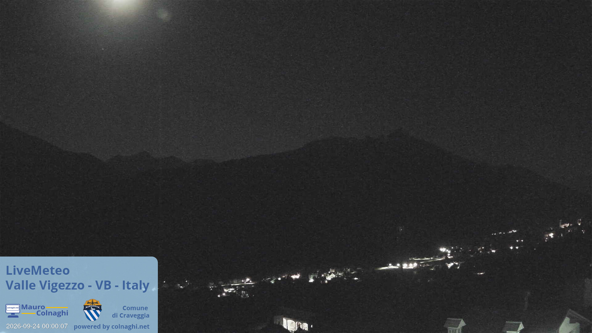 time-lapse frame, Valle Vigezzo webcam