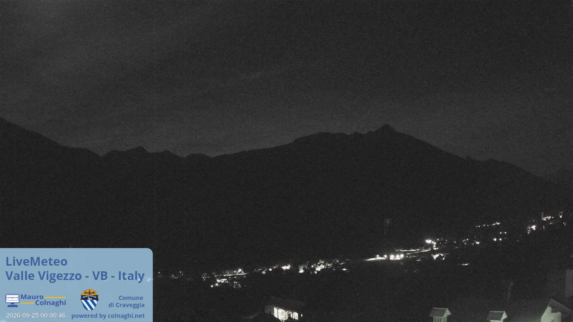 time-lapse frame, Valle Vigezzo webcam