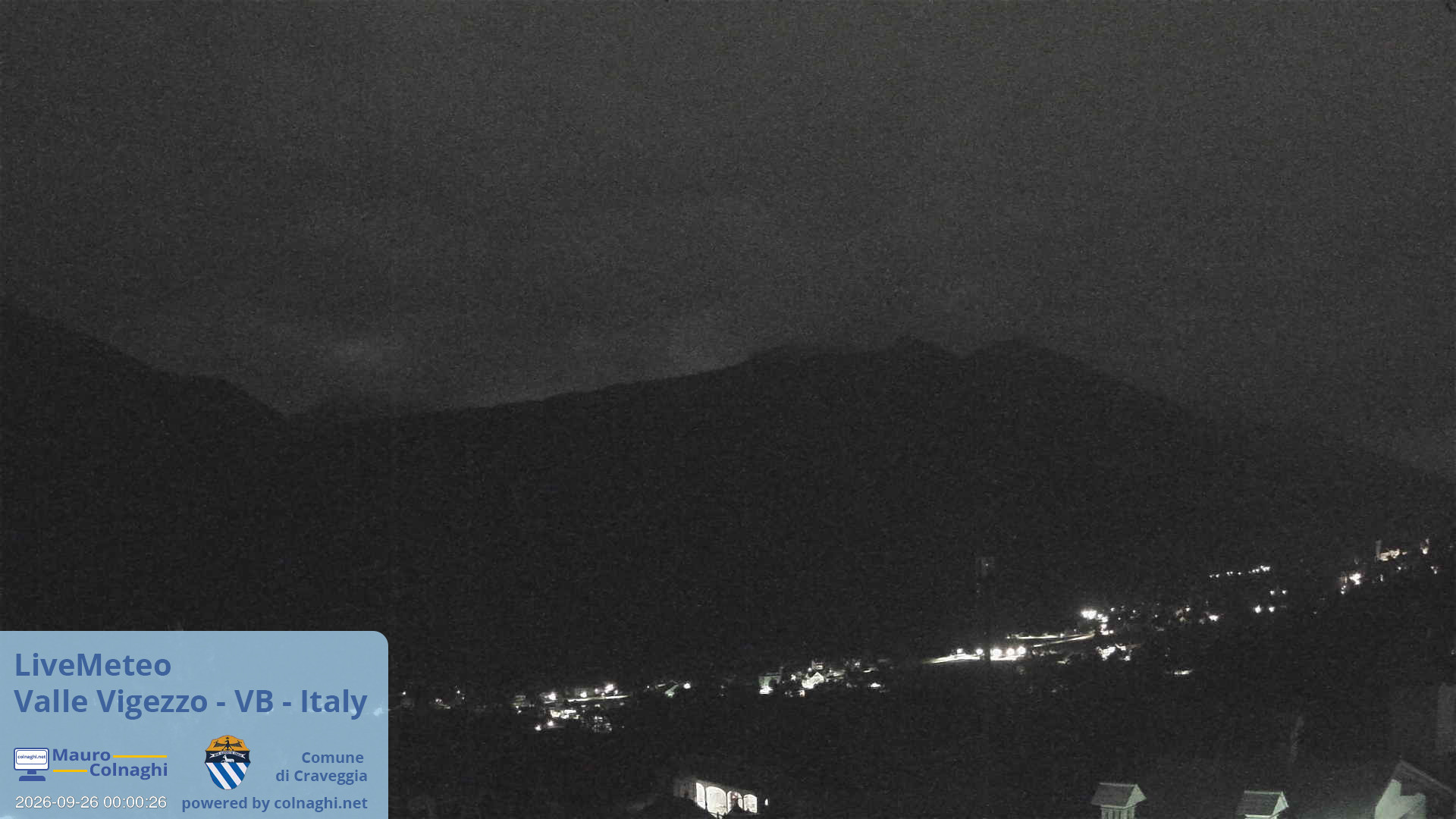 time-lapse frame, Valle Vigezzo webcam