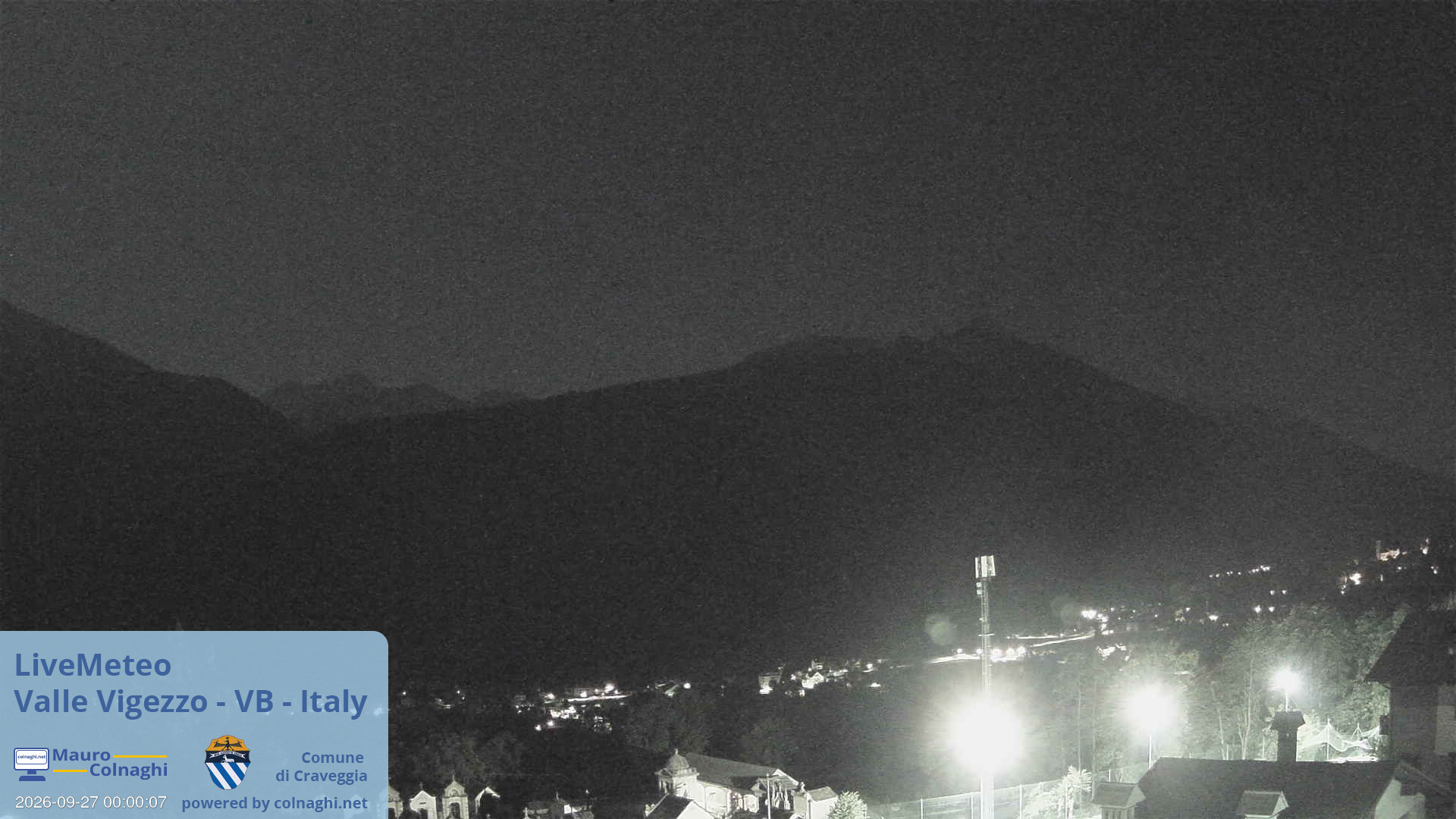 time-lapse frame, Valle Vigezzo webcam