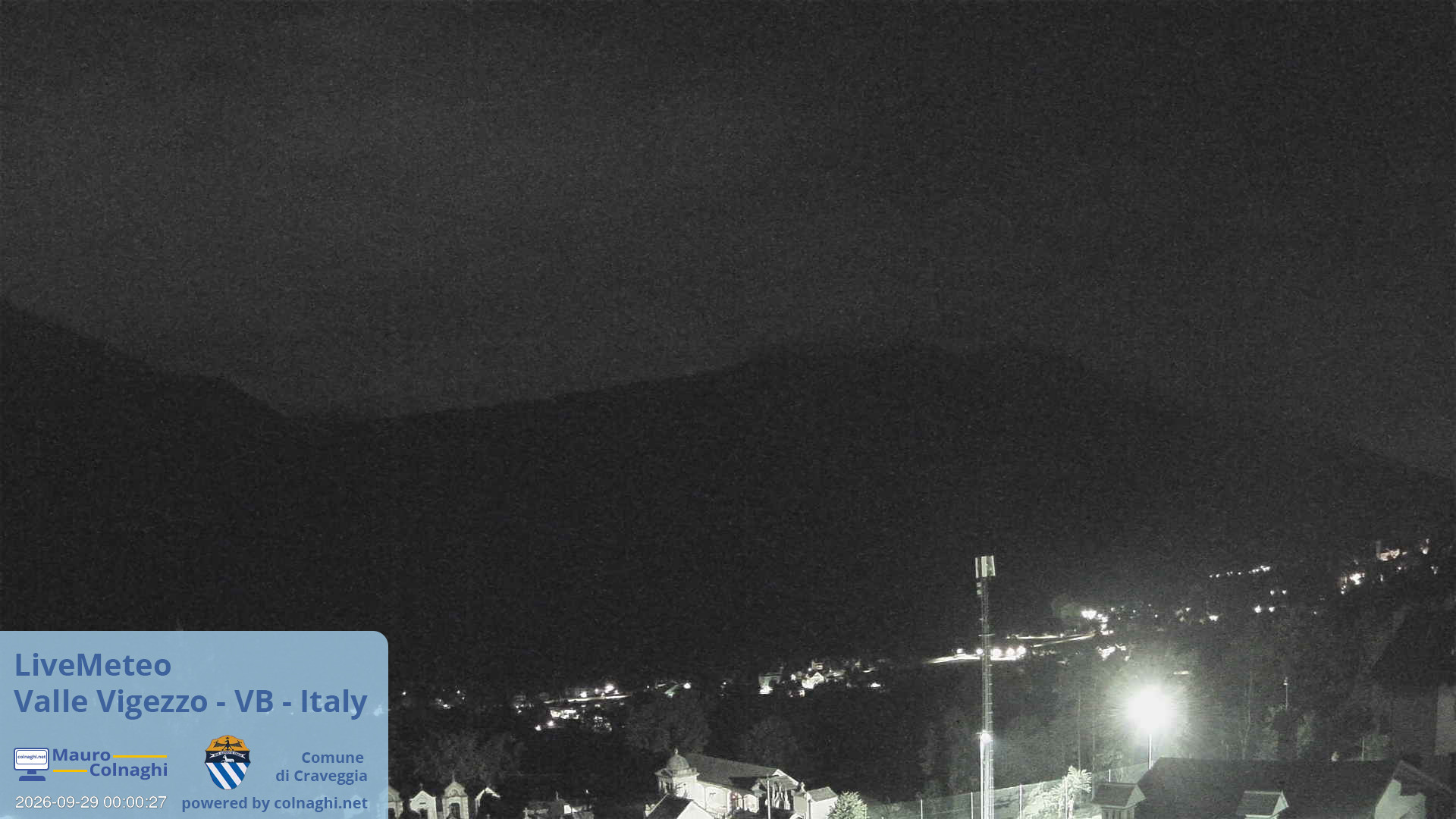 time-lapse frame, Valle Vigezzo webcam