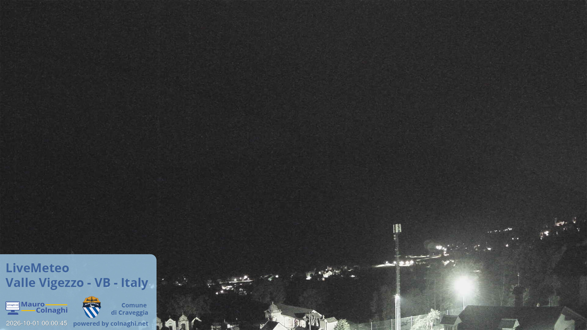 time-lapse frame, Valle Vigezzo webcam