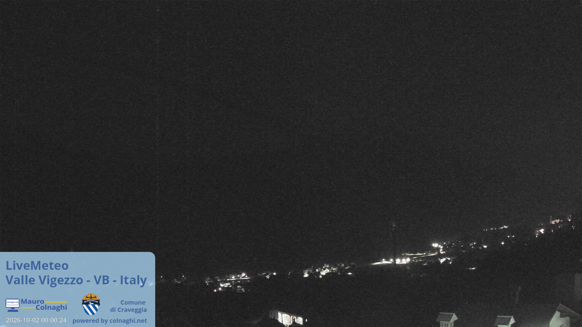 time-lapse frame, Valle Vigezzo webcam