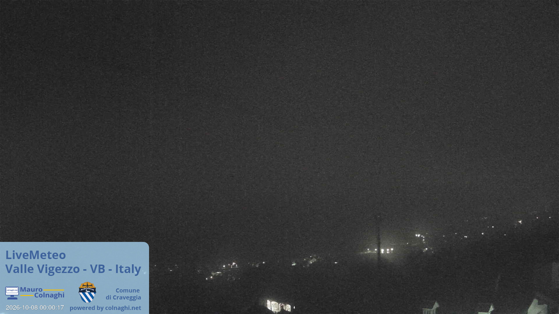 time-lapse frame, Valle Vigezzo webcam