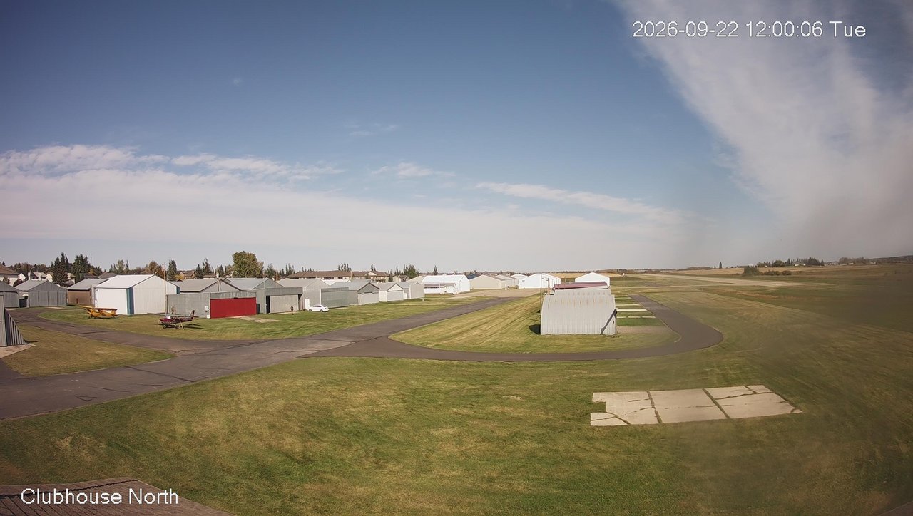 view from North view of Lacombe Airport on 2026-09-22