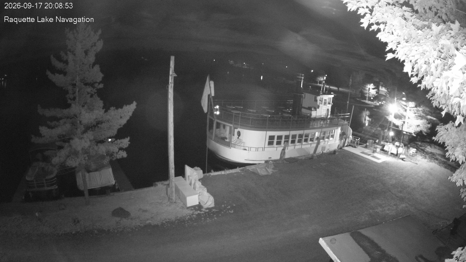 time-lapse frame, Raquette Lake Navigation  webcam