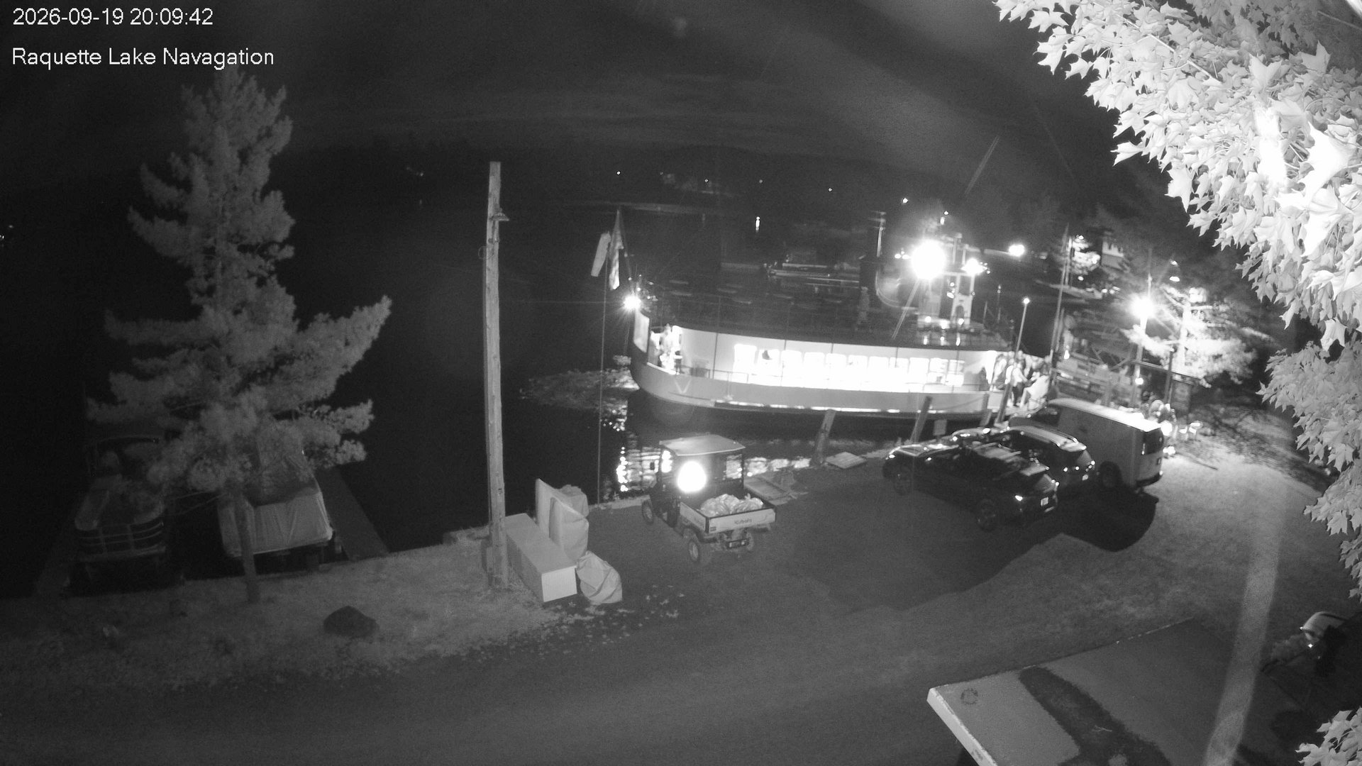 time-lapse frame, Raquette Lake Navigation  webcam