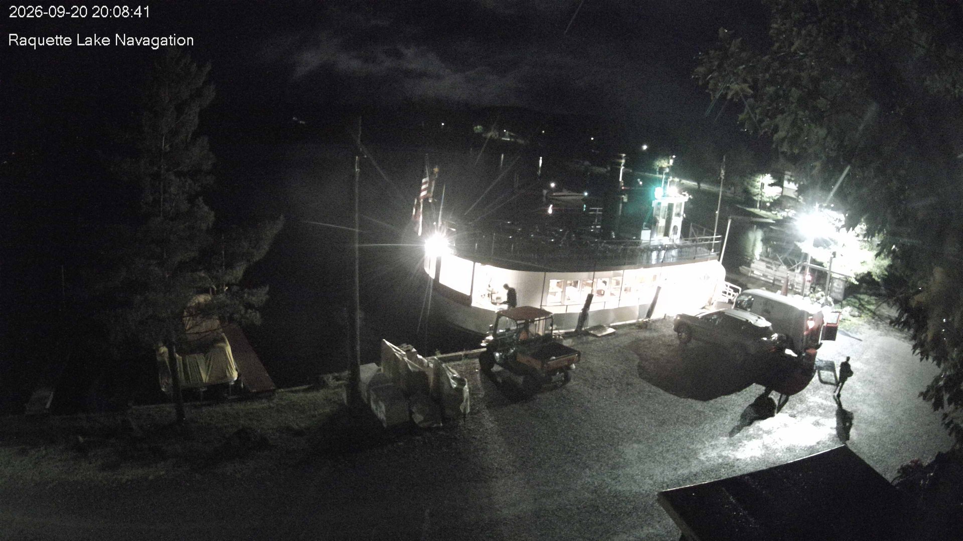 time-lapse frame, Raquette Lake Navigation  webcam