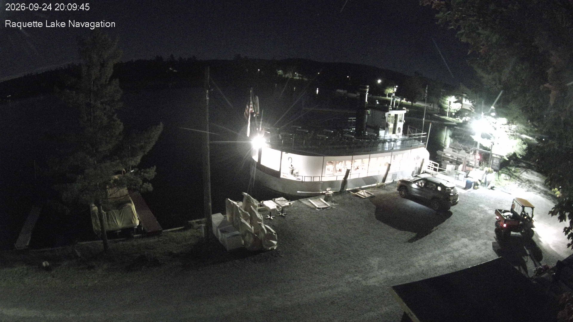 time-lapse frame, Raquette Lake Navigation  webcam