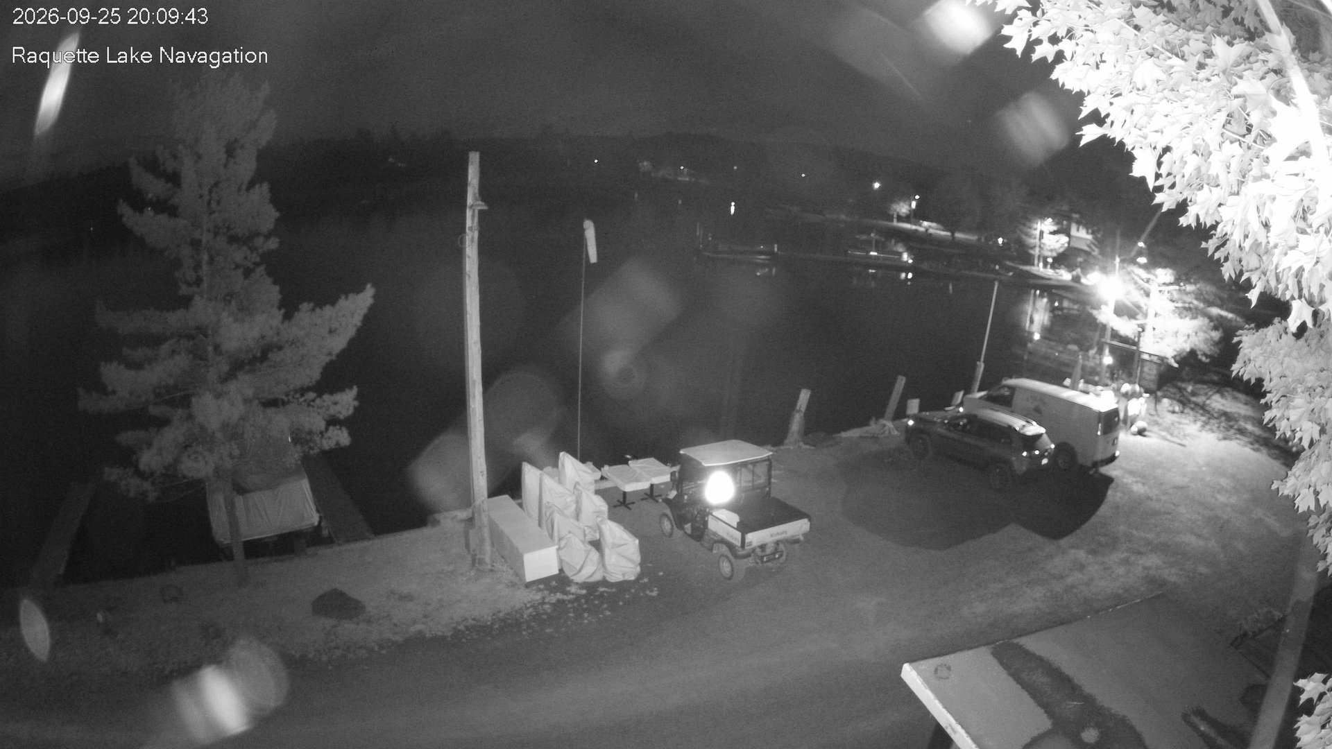 time-lapse frame, Raquette Lake Navigation  webcam