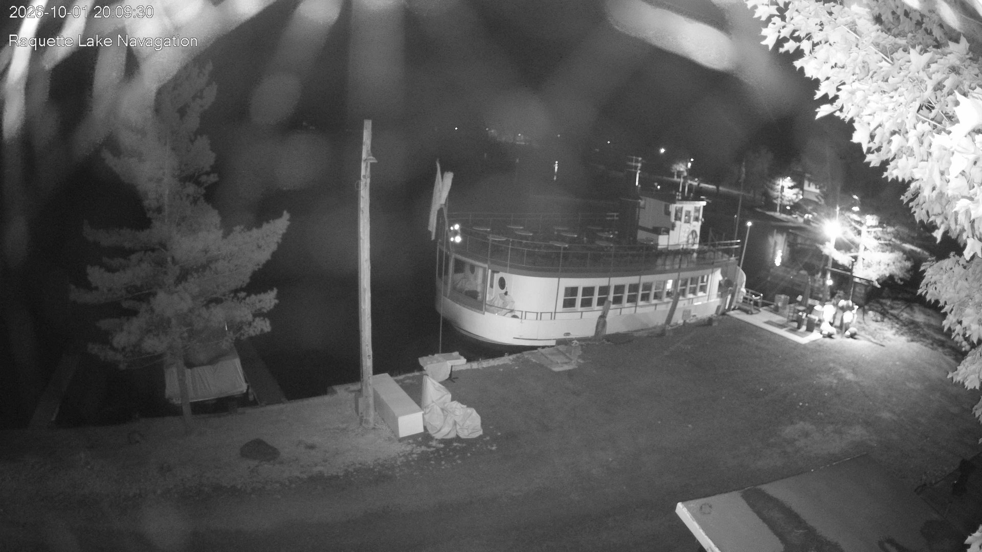 time-lapse frame, Raquette Lake Navigation  webcam