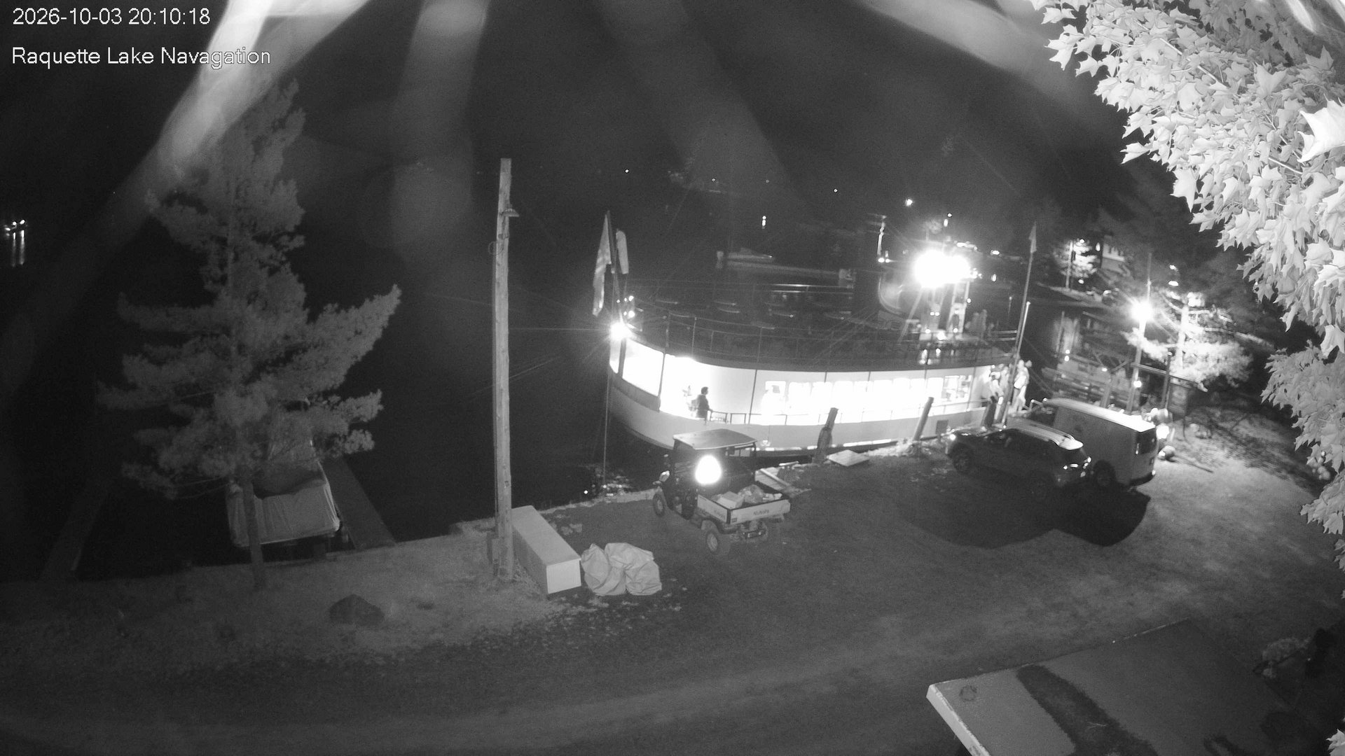 time-lapse frame, Raquette Lake Navigation  webcam