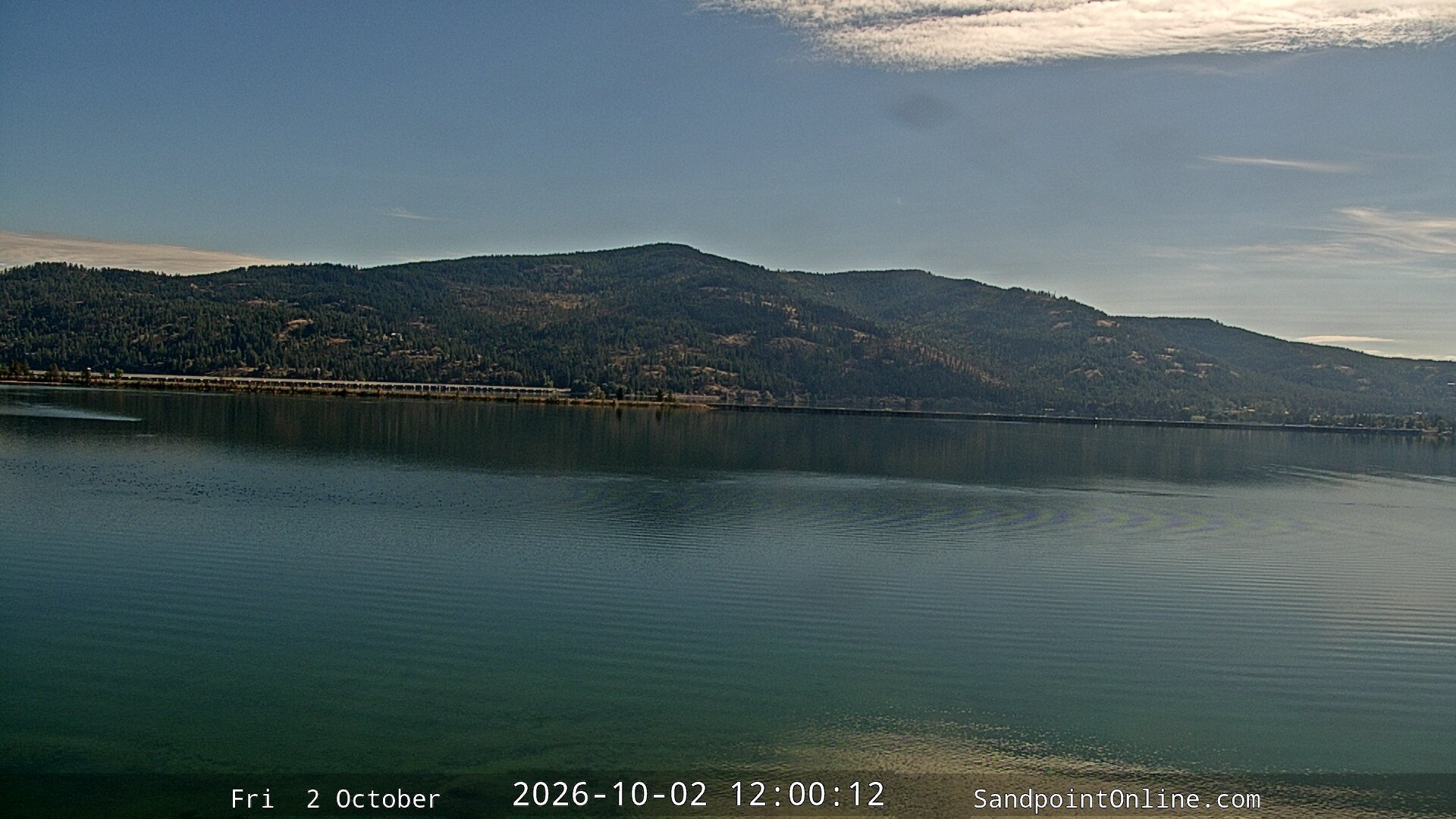 view from Sandpoint Online - Long Bridge on 2026-10-02