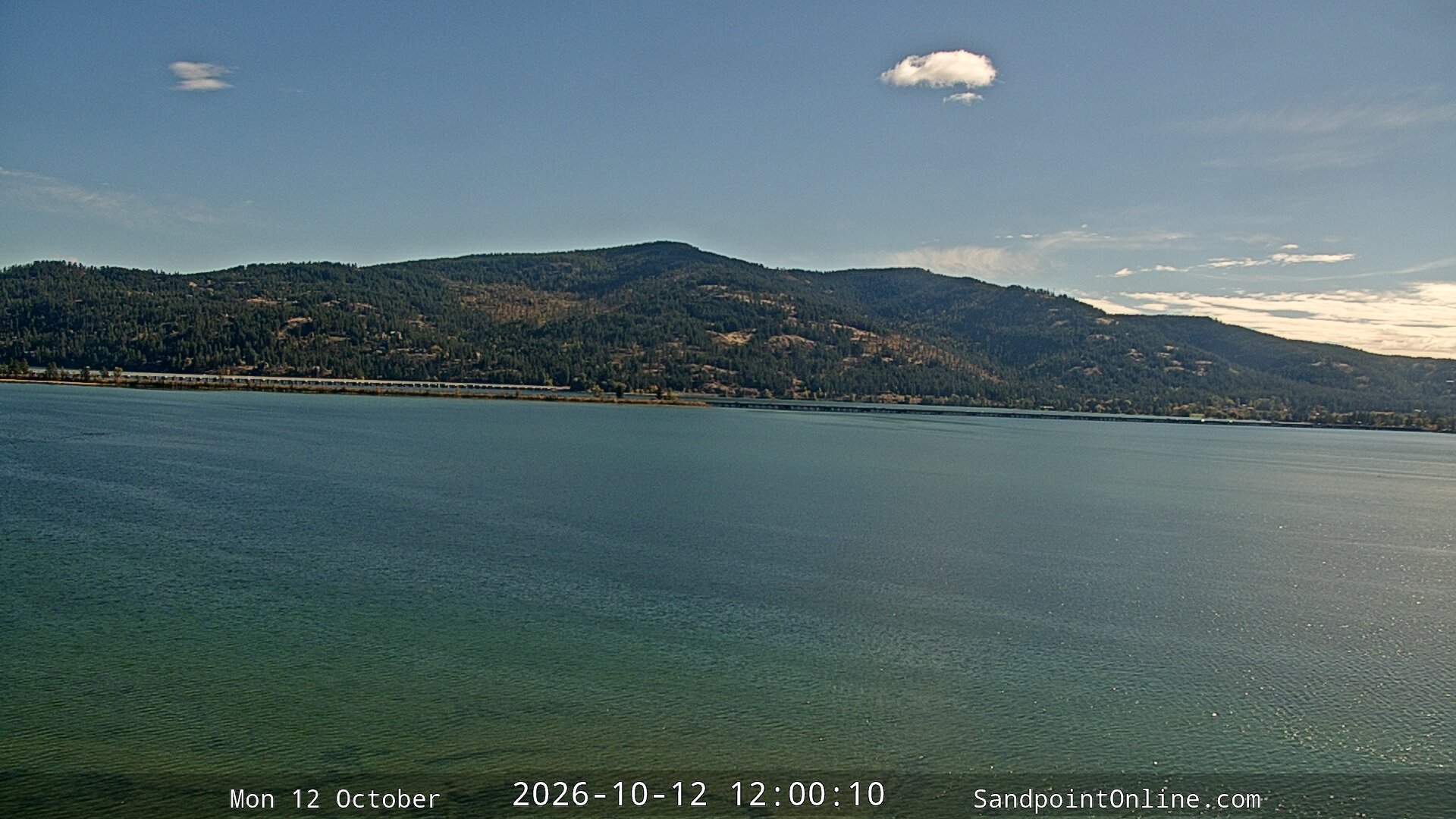 view from Sandpoint Online - Long Bridge on 2026-10-12