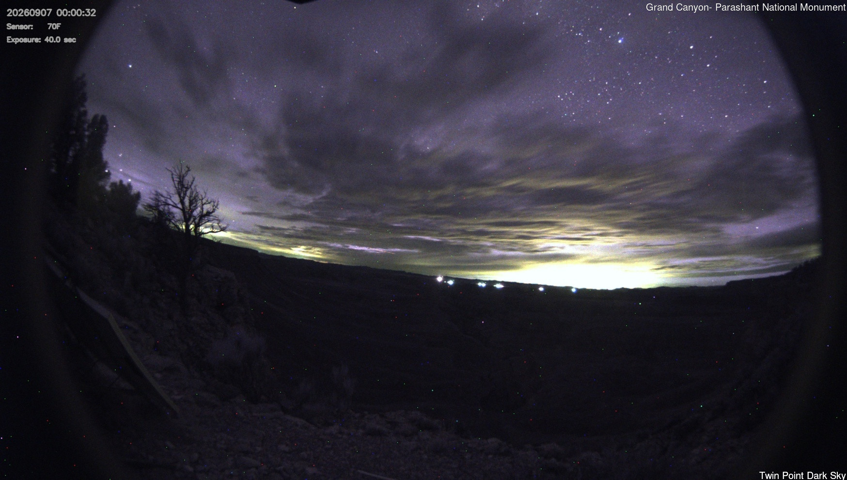 time-lapse frame, Twin Point - Dark Sky webcam