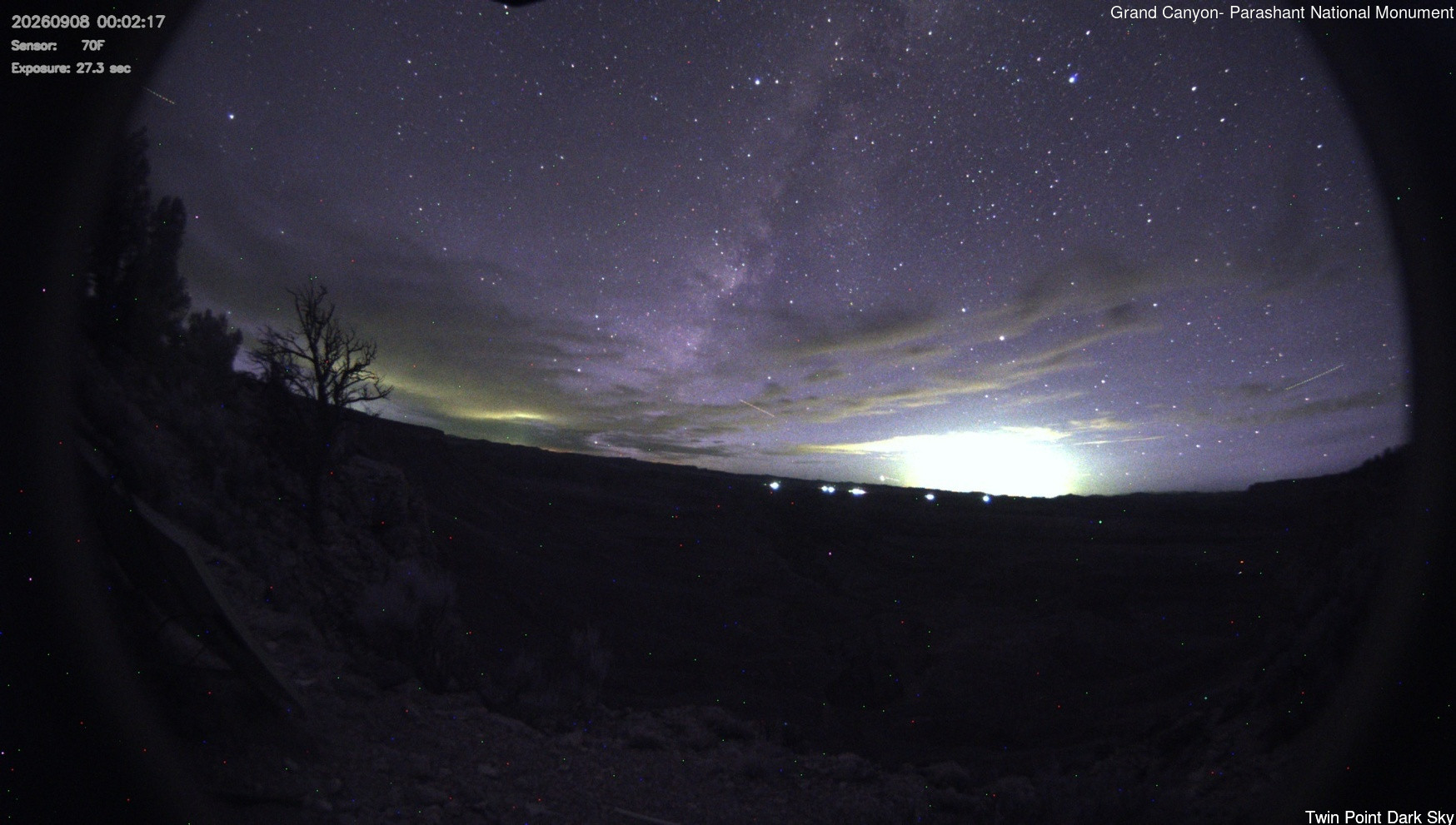 time-lapse frame, Twin Point - Dark Sky webcam