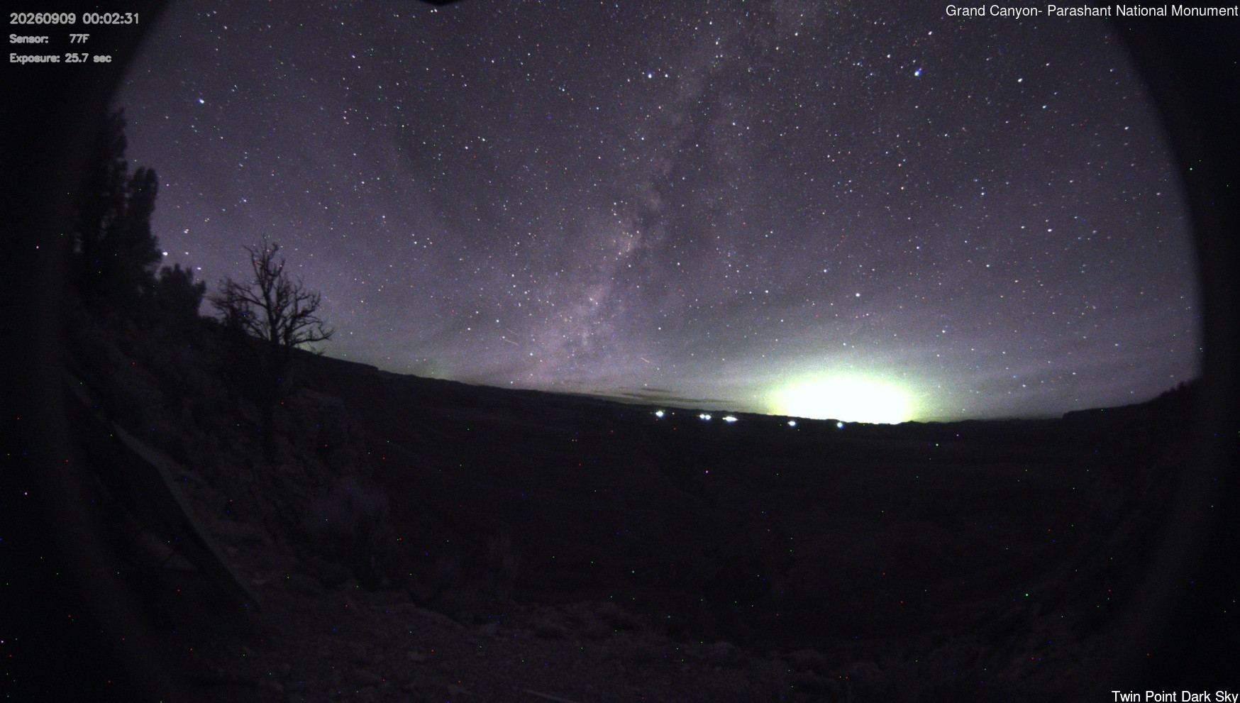 time-lapse frame, Twin Point - Dark Sky webcam