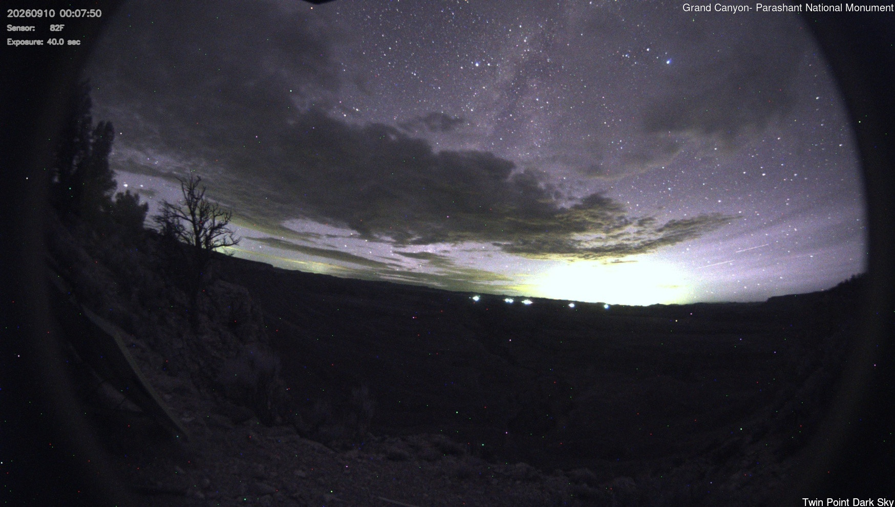 time-lapse frame, Twin Point - Dark Sky webcam