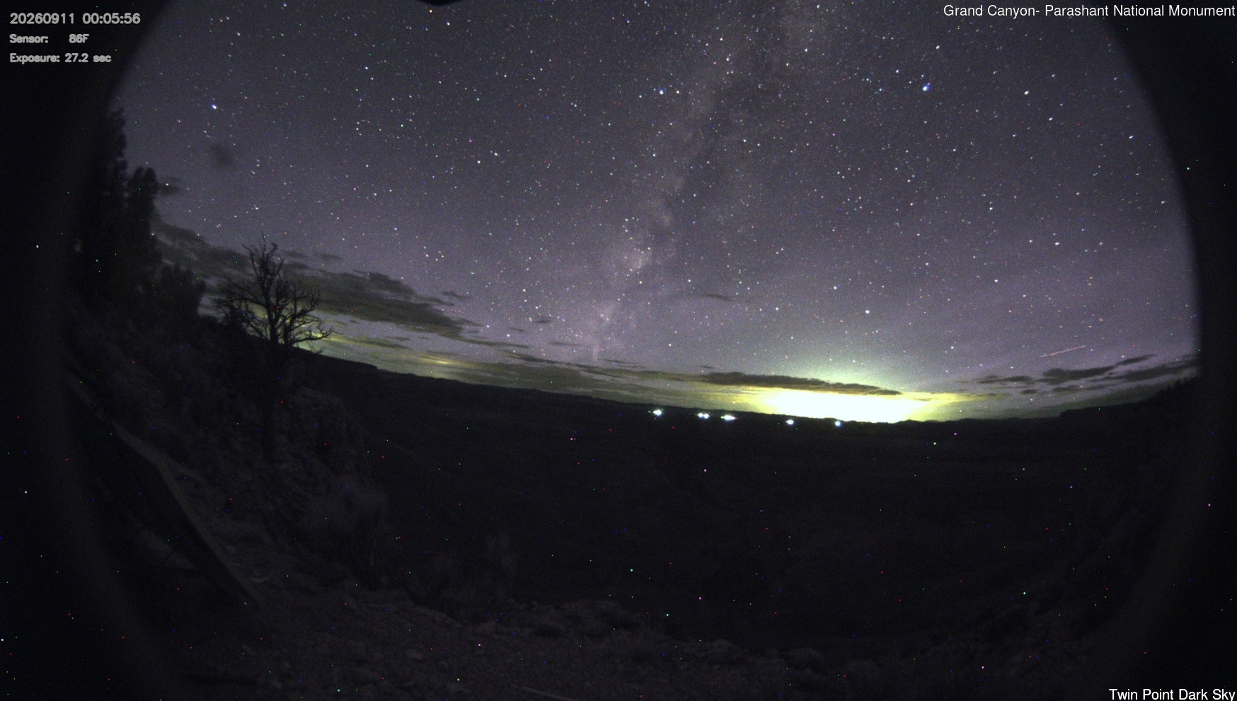 time-lapse frame, Twin Point - Dark Sky webcam