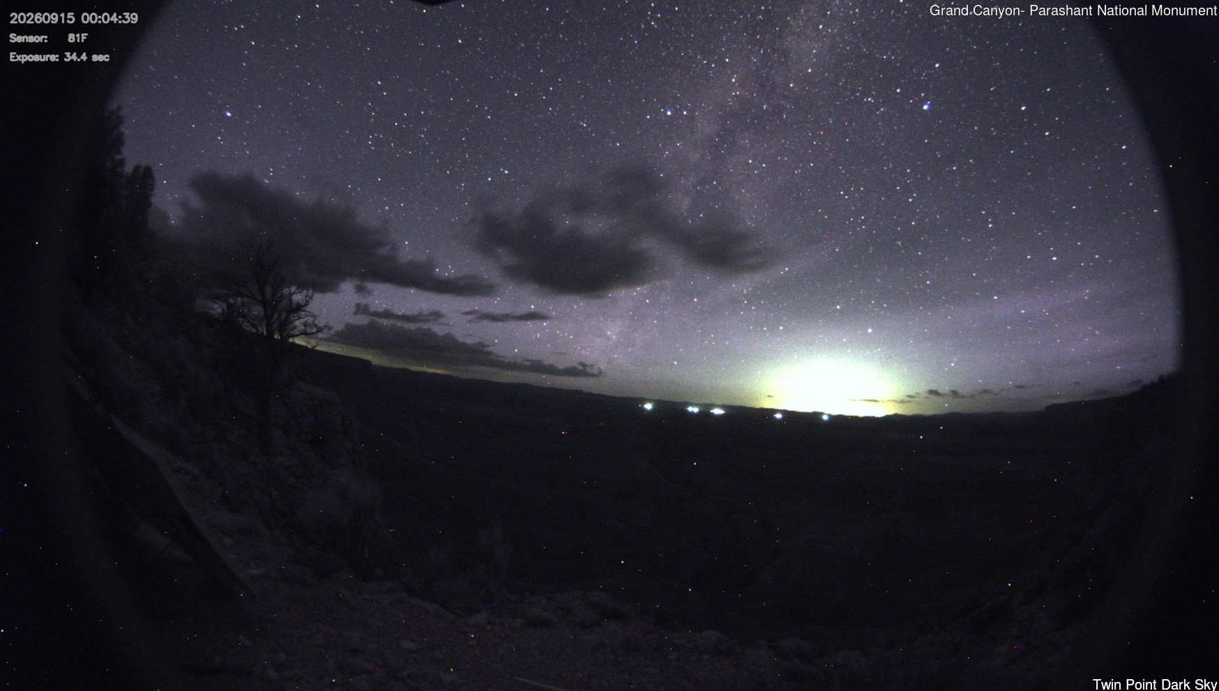 time-lapse frame, Twin Point - Dark Sky webcam