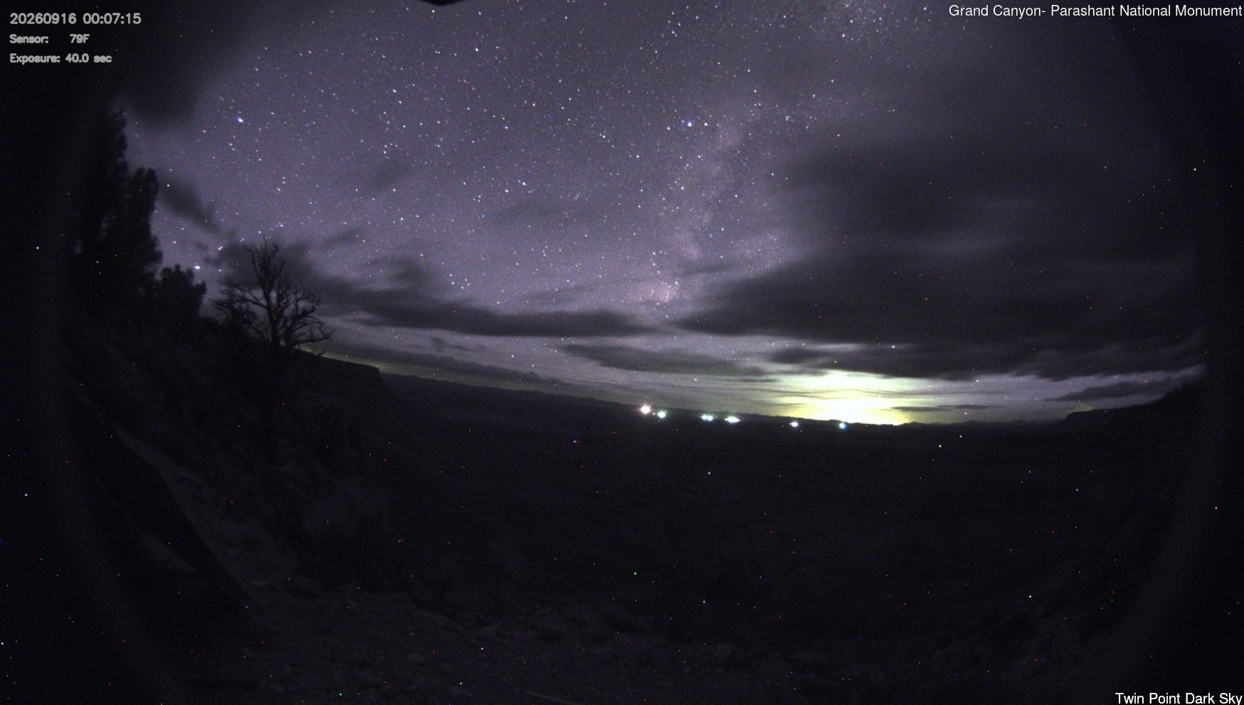 time-lapse frame, Twin Point - Dark Sky webcam