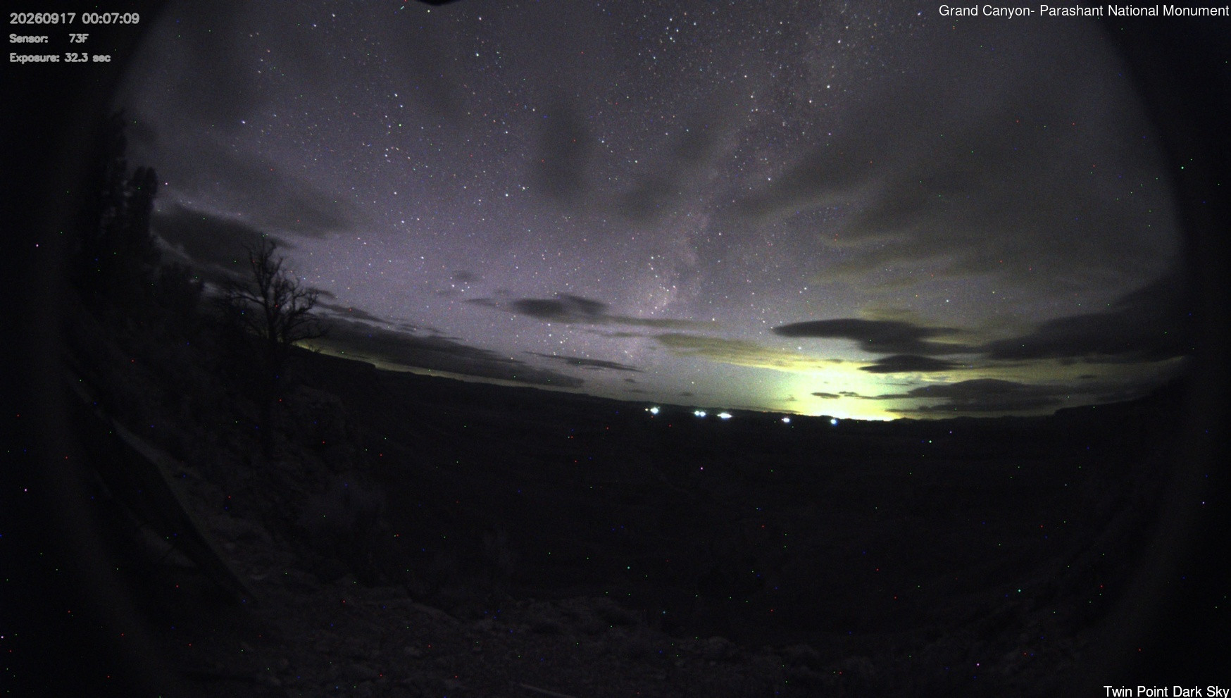 time-lapse frame, Twin Point - Dark Sky webcam