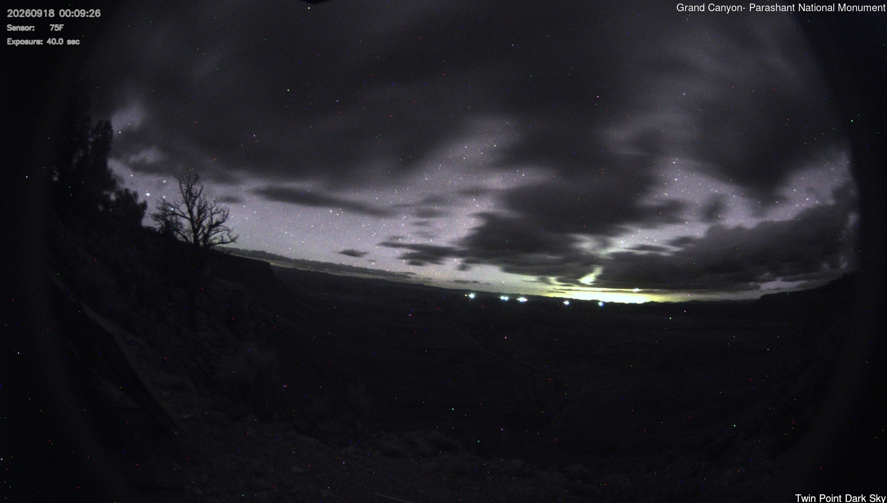 time-lapse frame, Twin Point - Dark Sky webcam