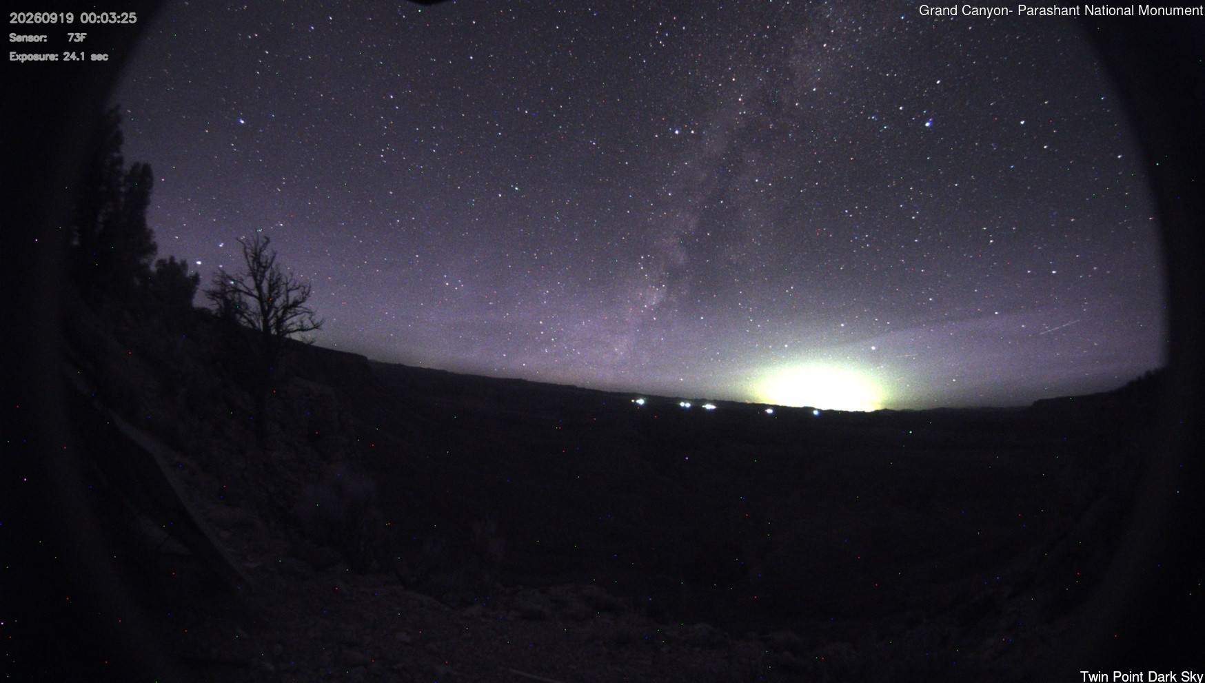 time-lapse frame, Twin Point - Dark Sky webcam