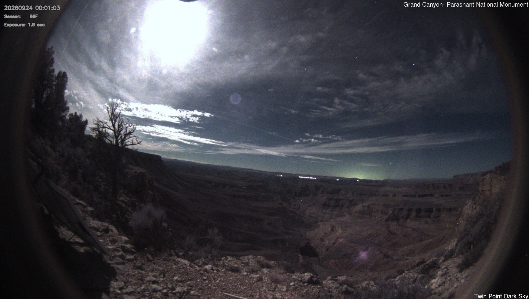 time-lapse frame, Twin Point - Dark Sky webcam