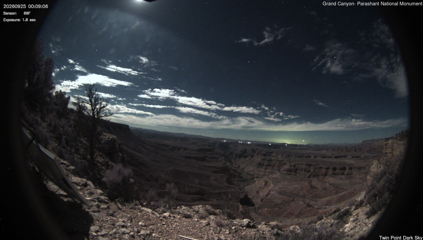 time-lapse frame, Twin Point - Dark Sky webcam