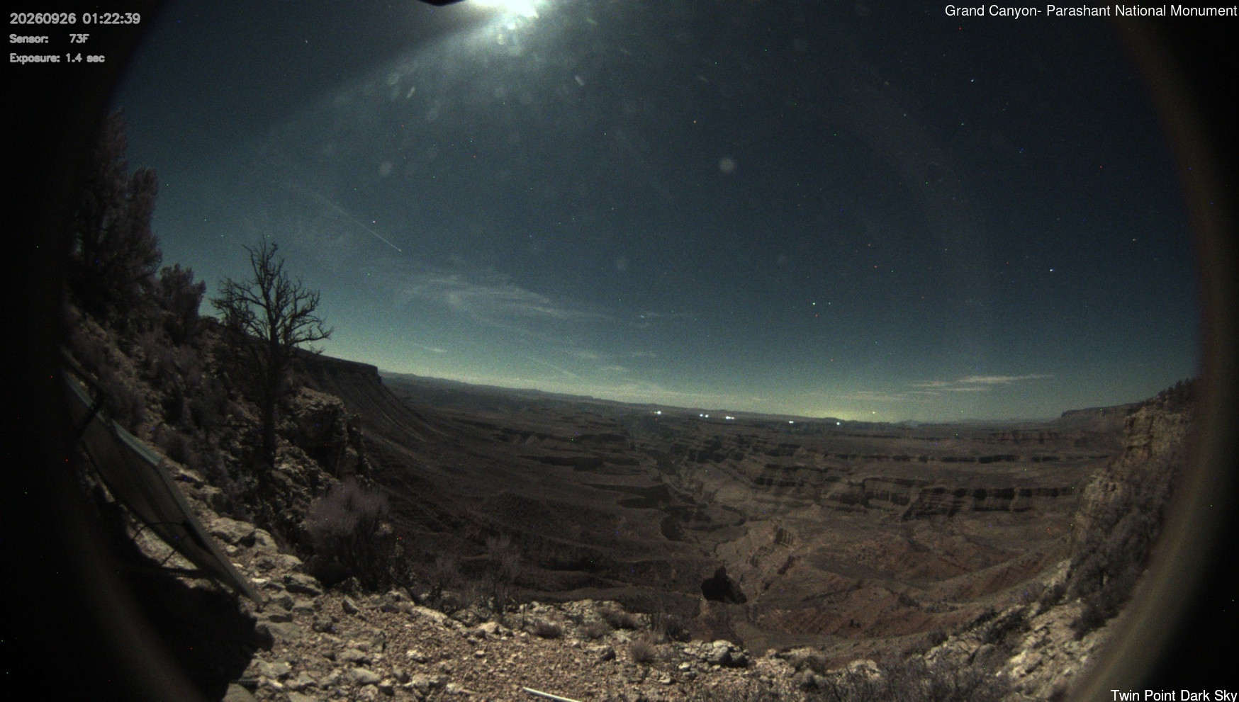 time-lapse frame, Twin Point - Dark Sky webcam