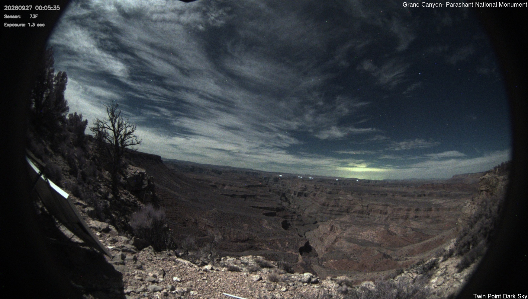 time-lapse frame, Twin Point - Dark Sky webcam
