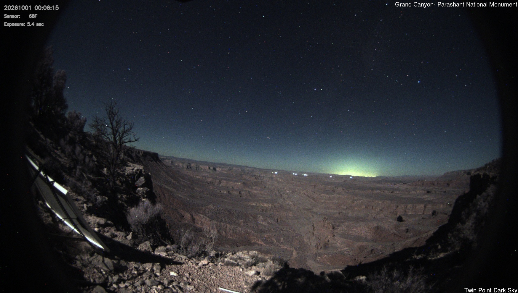 time-lapse frame, Twin Point - Dark Sky webcam