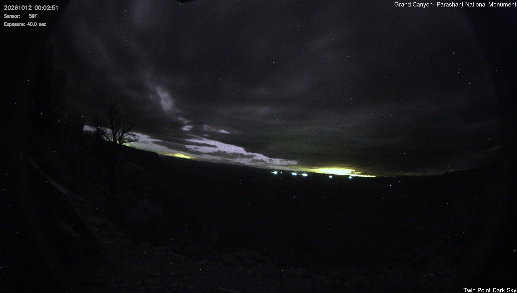 time-lapse frame, Twin Point - Dark Sky webcam
