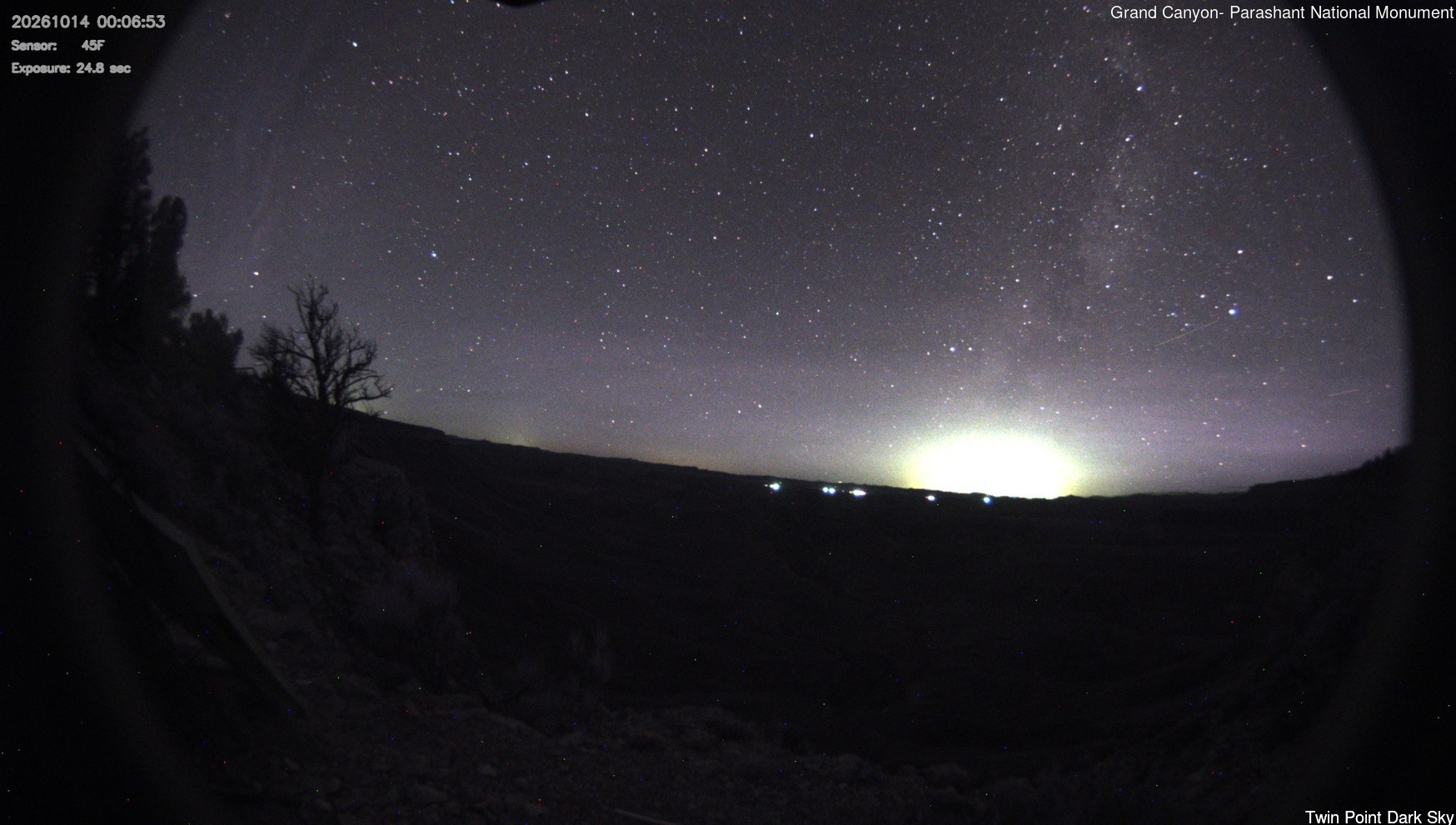 time-lapse frame, Twin Point - Dark Sky webcam