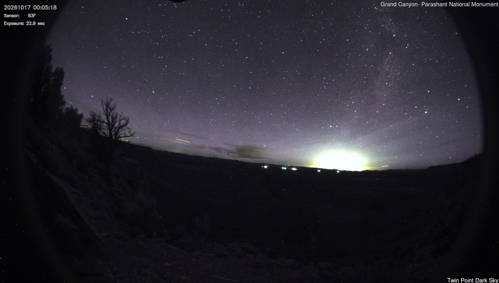 time-lapse frame, Twin Point - Dark Sky webcam